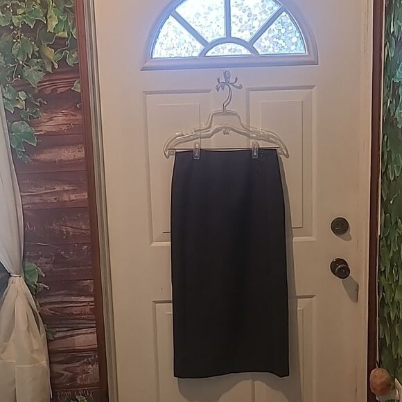 Ladies Size 10 Jones New York Grey Wool Wrap-Around Maxi Skirt - Picture 1 of 5